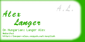 alex langer business card